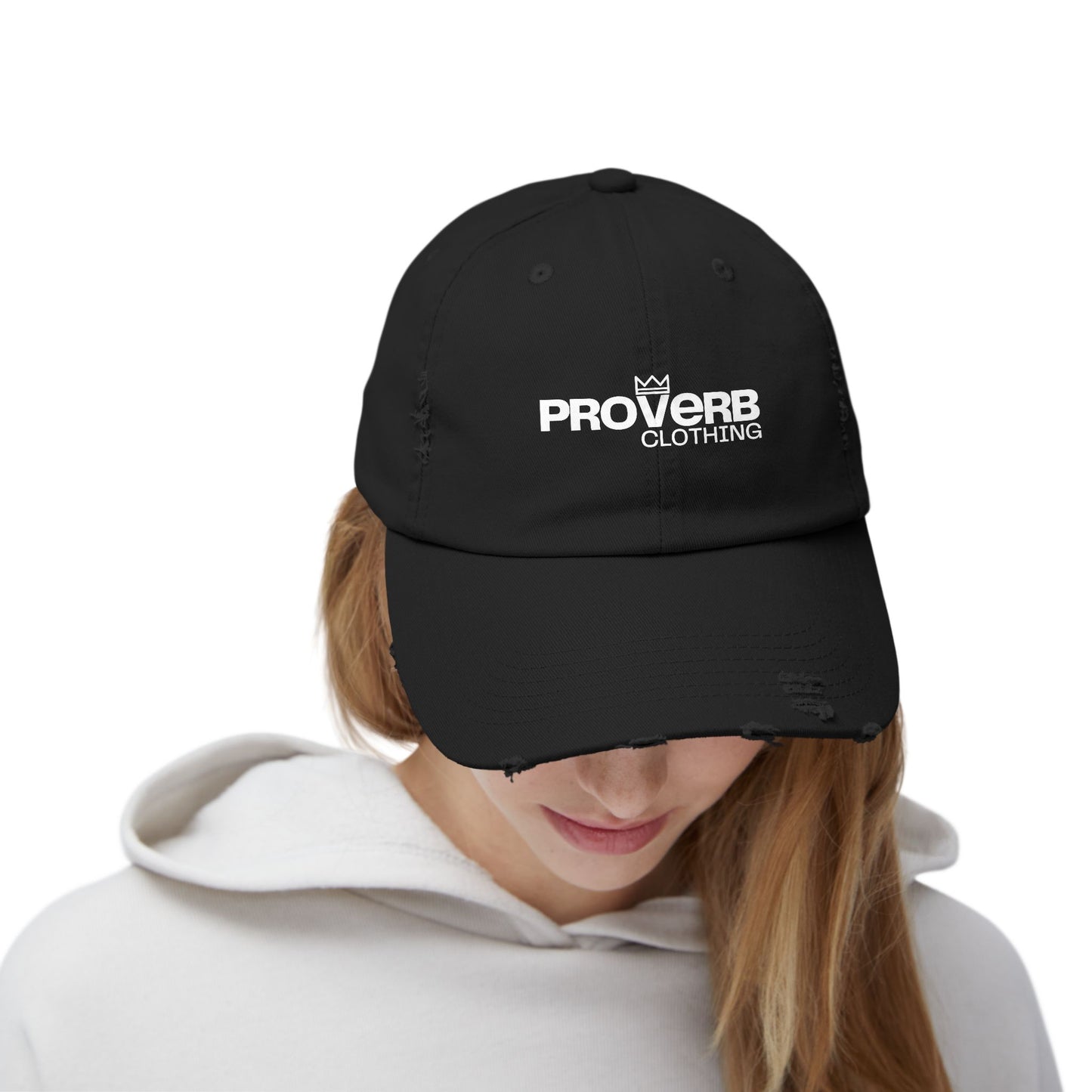 Distressed Cap | Proverb Logo | Unisex Fit