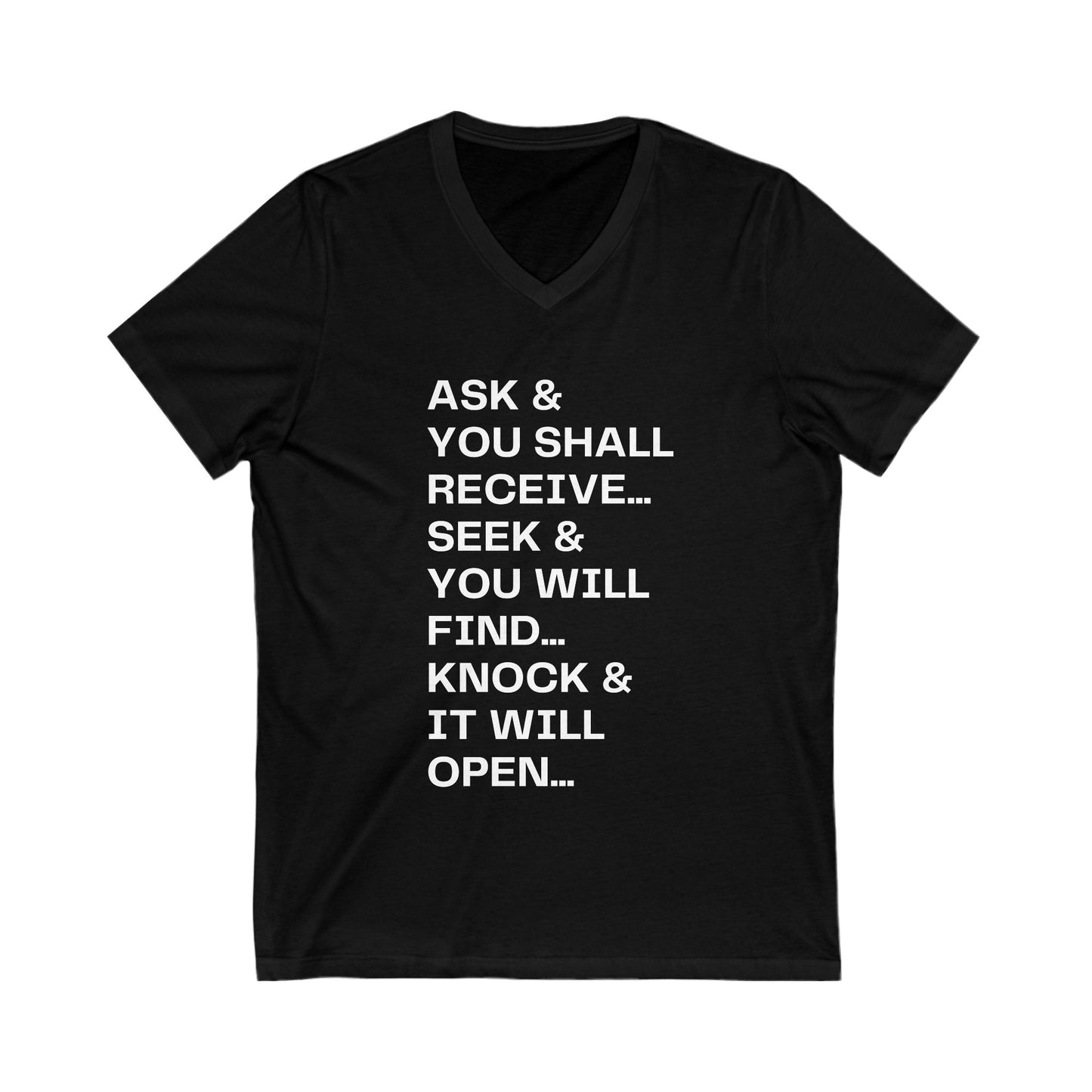 Knock Knock | V-Neck (Unisex Fit) | Front Text