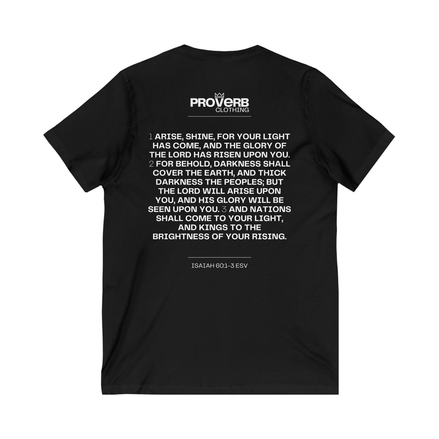 Rise & Shine | V-Neck (Unisex Fit) | Front Text