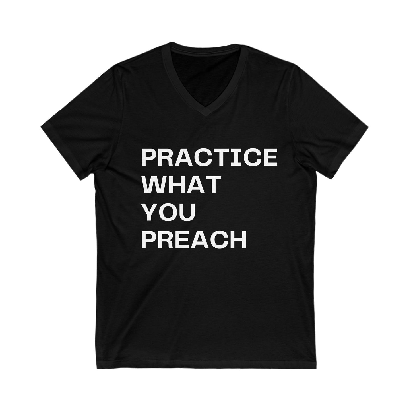 Practice | V-Neck (Unisex Fit) | Front Text