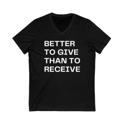 Better to Give | Women's V-Neck (Unisex Fit) | Front Text