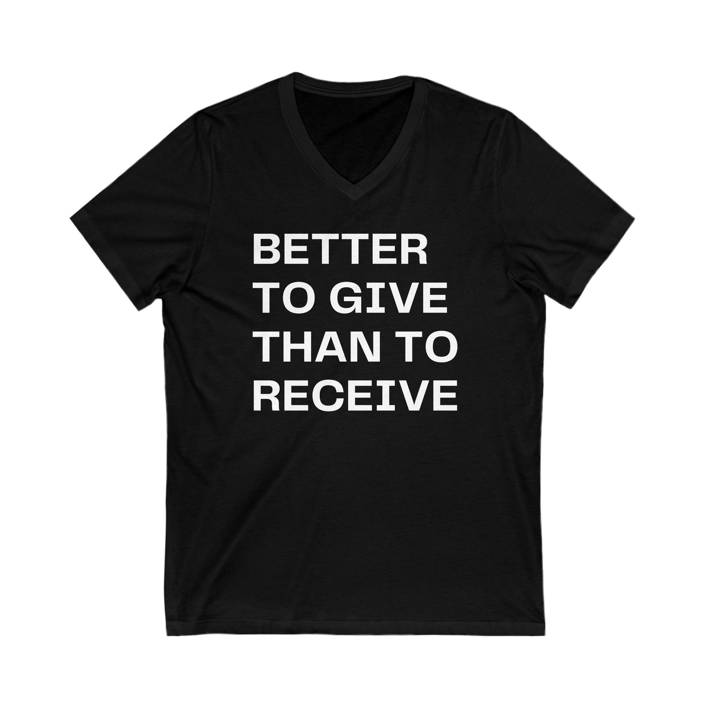 Better to Give | Men's V-Neck (Unisex Fit) | Front Text