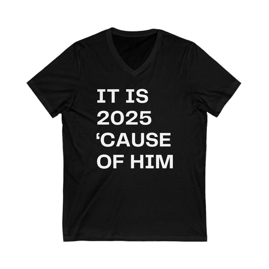 AD 2025 | Men's V-Neck (Unisex Fit) | Front Text