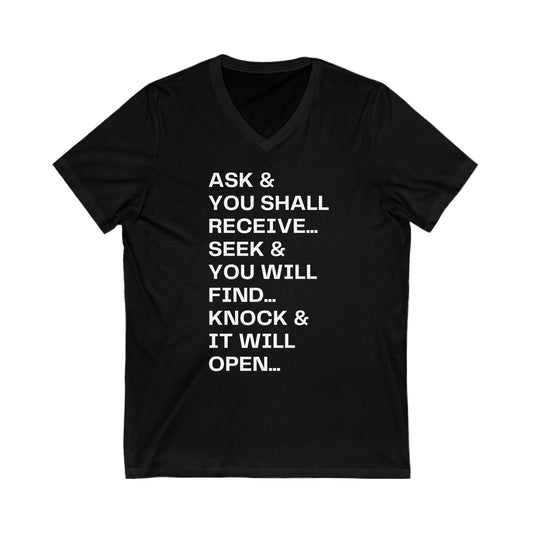 Knock Knock | Men's V-Neck (Unisex Fit) | Front Text