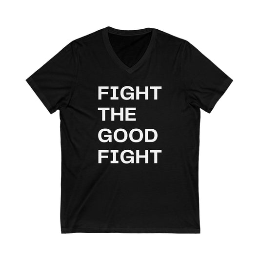 Good Fight | Men's V-Neck (Unisex Fit) | Front Text